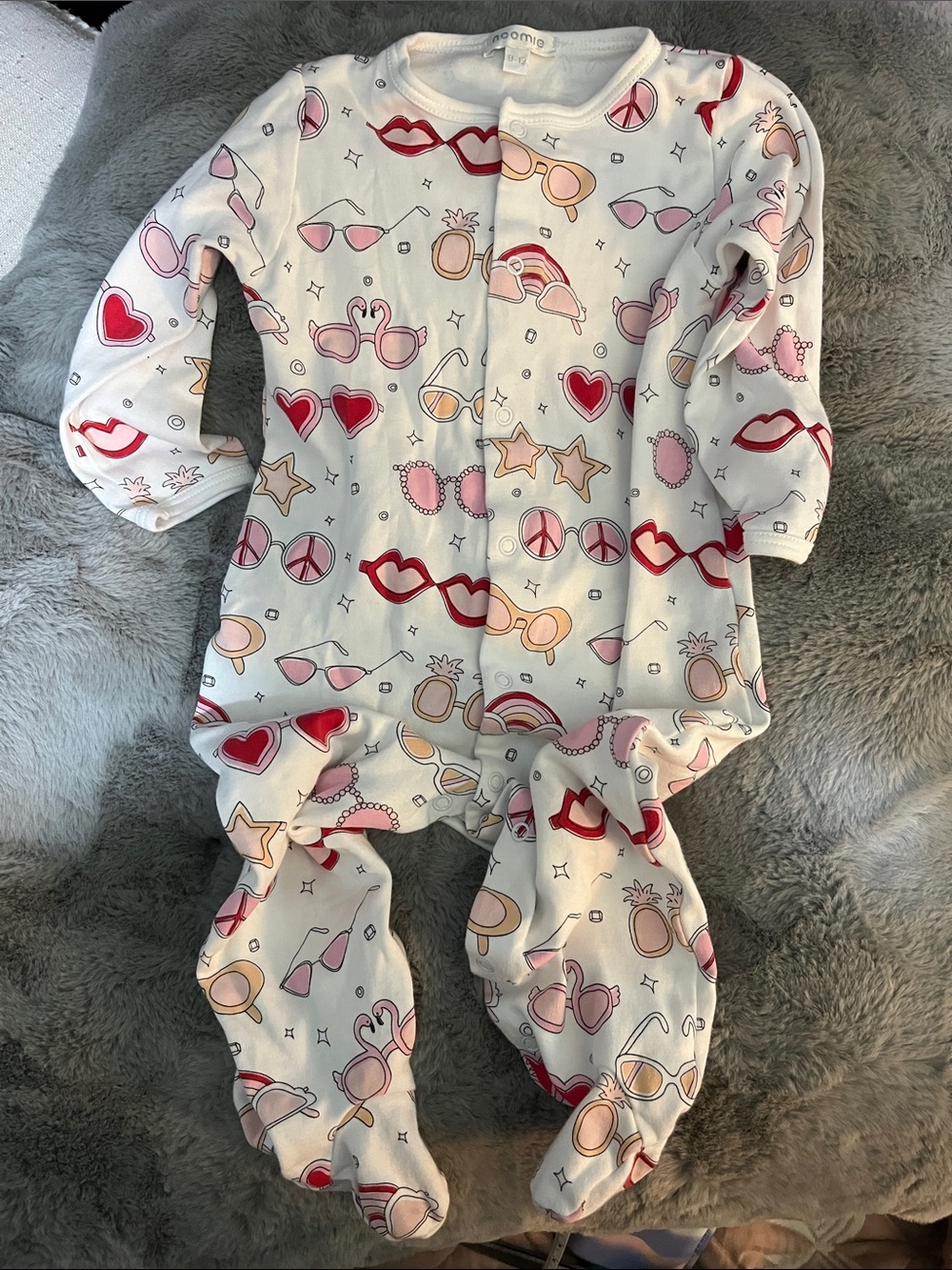 Baby Noomie Pink Shades Footie PJs